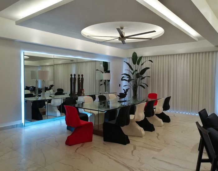 sala decorada Calakmul Derca arquitectos en vallarta