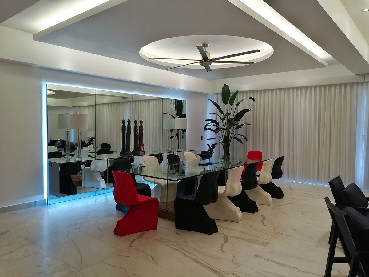 sala decorada Calakmul Derca arquitectos en vallarta